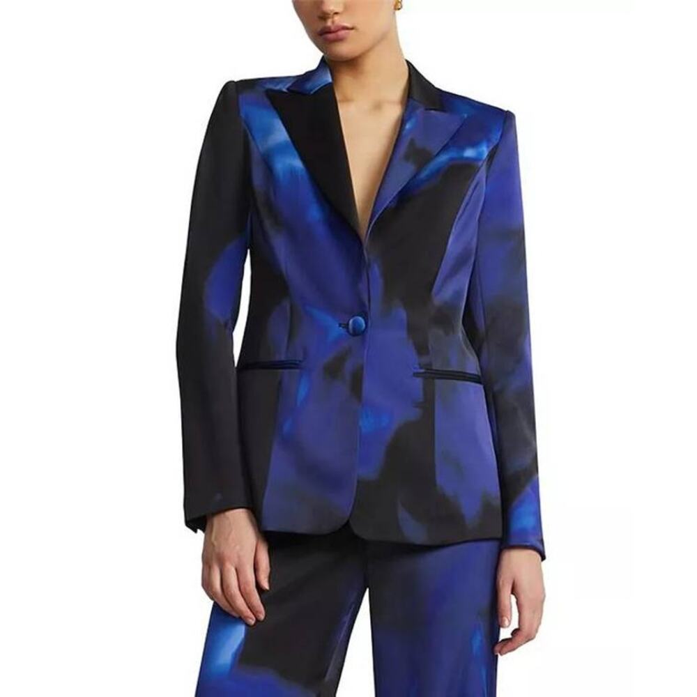 BCBGMAXAZRIA Rose Printed Blazer and Matching Relaxed Pants Set 8 - Picture 4 of 5